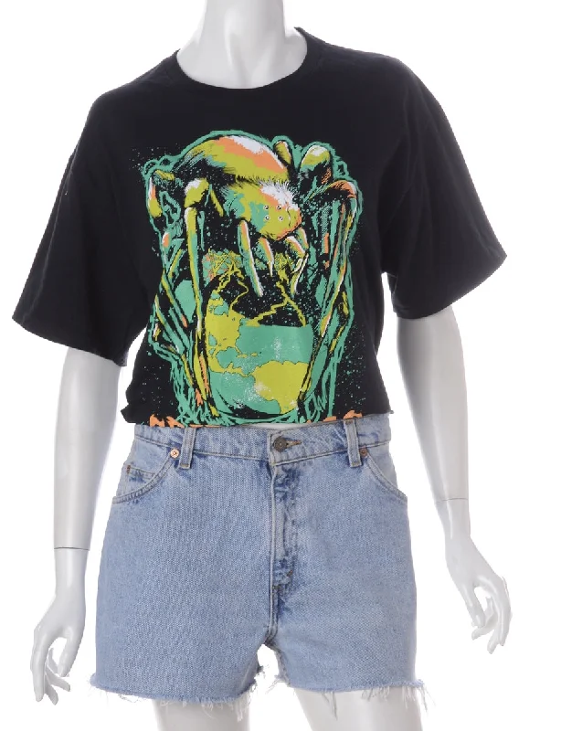 Retro T-ShirtsLabel Kim Printed Cropped Tee