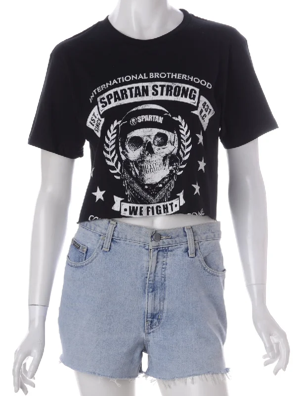 College T-ShirtsLabel Kim Printed Cropped Tee