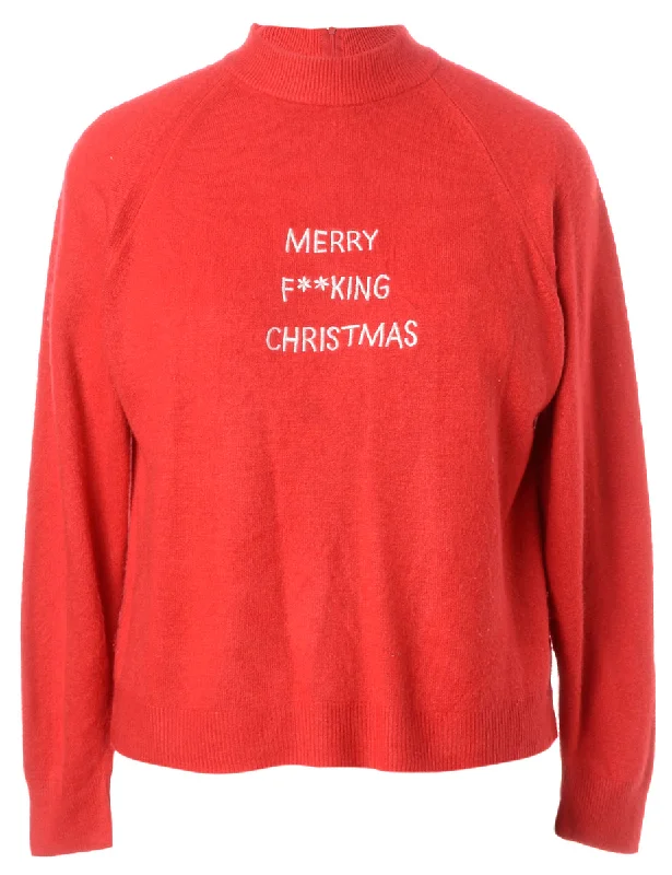 Crewneck T-ShirtsLabel Merry F**king Christmas Sweater