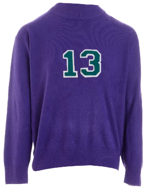 Velvet T-ShirtsLabel Purple Varsity Knit