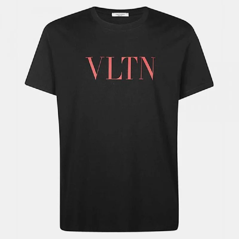 Cotton T-ShirtsValentino Garavani Black Red VLTN Short Sleeve Crew Neck T-Shirt