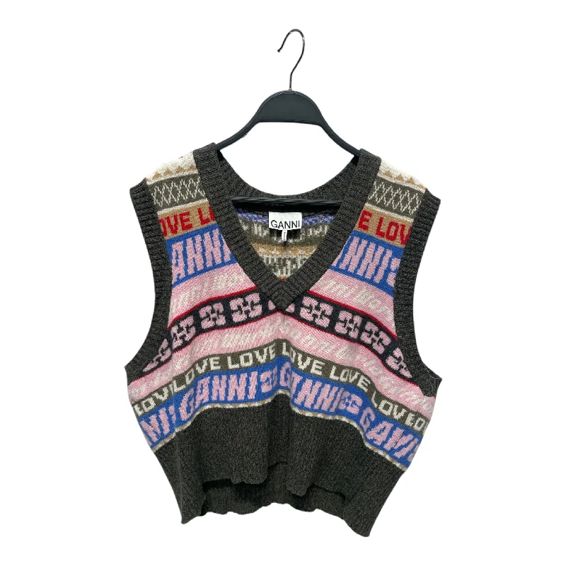 GANNI/Knitted Vest/XL/All Over Print/Cotton/MLT/Ganni All Over Print Jumper