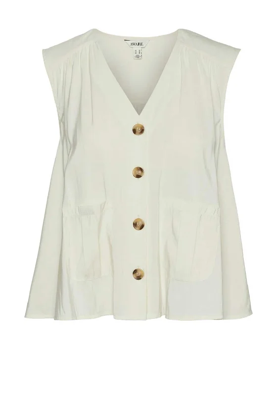 Vero Moda Kyrah Buttoned Vest, Birch