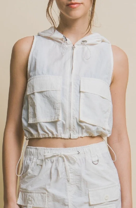 Nylon Zip Up Vest