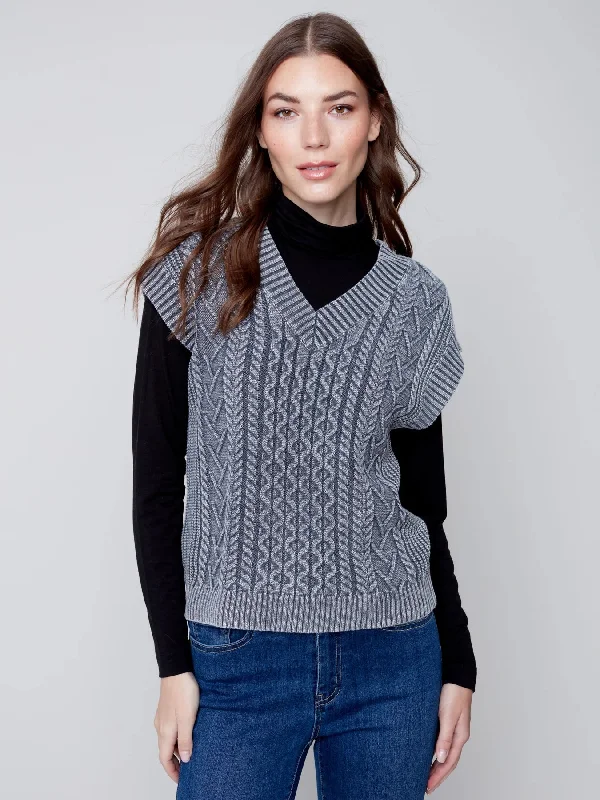 Cable Knit Sweater Vest