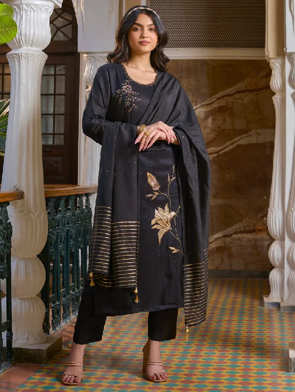 Jacquard Silk Suit Set 3853