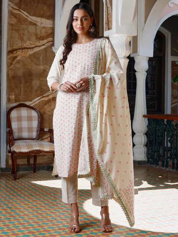 Printed Cotton Suit Set 3828