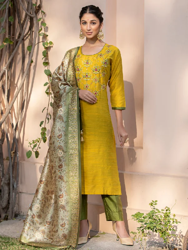 Raw Silk Suit Set 3513