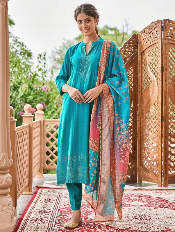 Swarvoski Silk Suit Set 3900