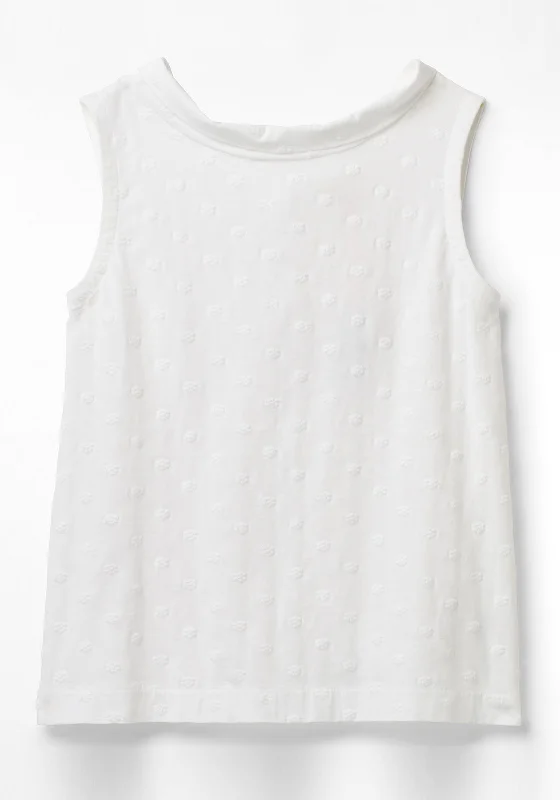 White Stuff Embroidered Petal Vest Top, White