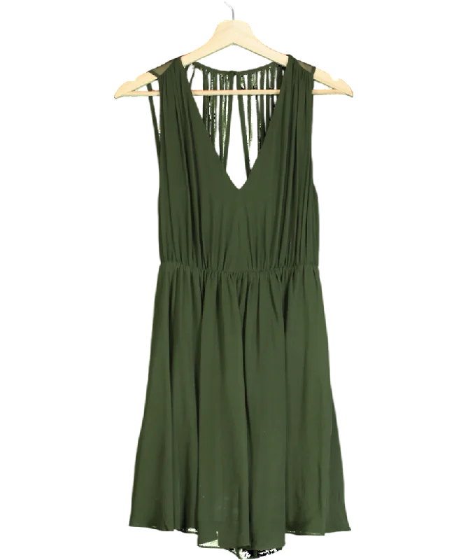 Alice + Olivia Green Halter Flirt Dress UK XSGala Dress