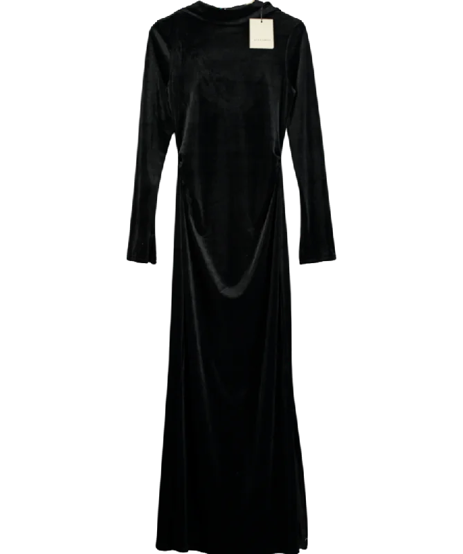 All Saints Black Amoret Velvet Dress UK 10Evening Dress