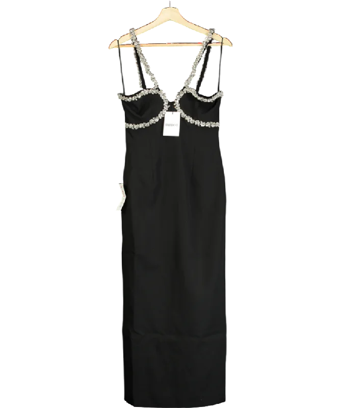 Bardot Black Amalia Diamante Midi Dress UK 8Evening Dress