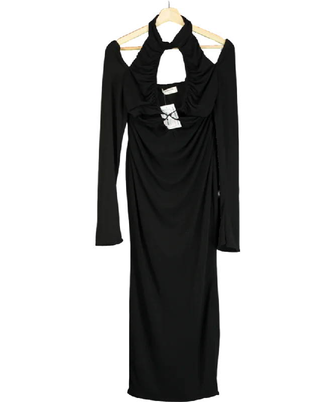 House of CB Black Jersey Cut-out Maxi Dress UK SDirndl Dress