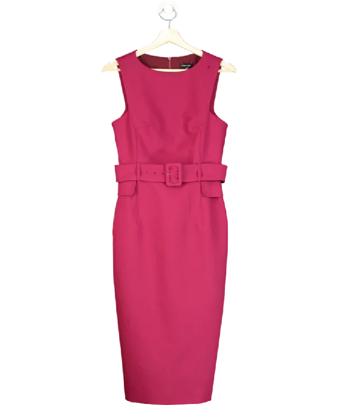 Karen Millen Red Compact Stretch Belted Tailored Midi Pencil Dress UK 8Tulle Dress