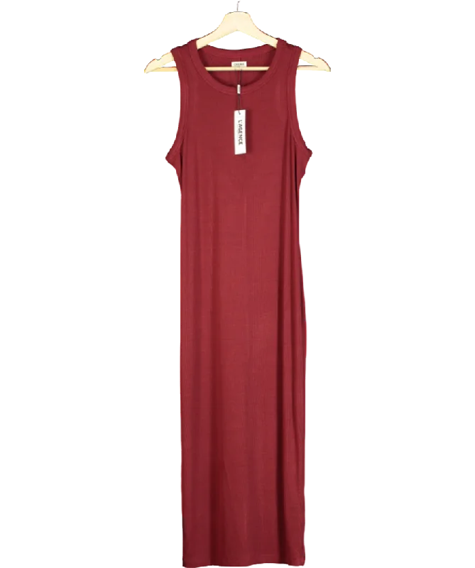 L'agence Red Nura Sleeveless Midi Dress UK MWaterproof Dress