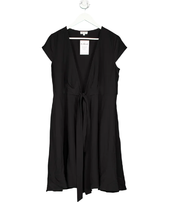 LilySilk Black Mulberry Silk Wrap Dress UK 8Rain Dress