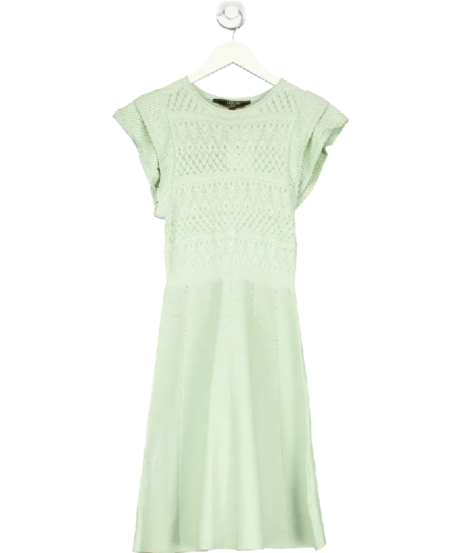 lipsy london Green Crochet Mini Dress UK 8Embroidered Dress