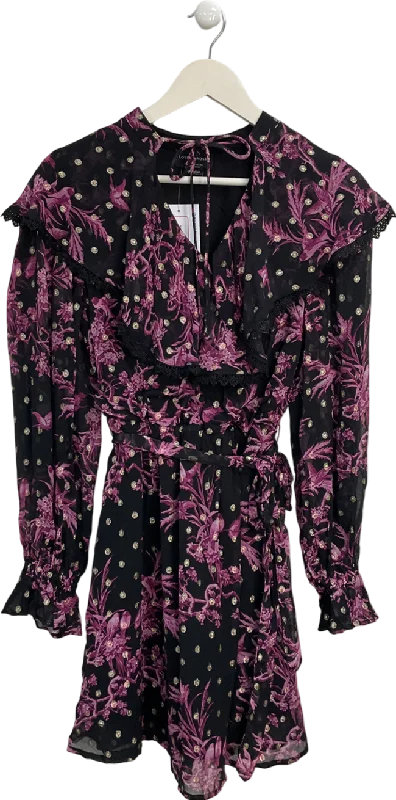 Love & Roses Black Bird Print Mini Dress UK 8Formal Dress