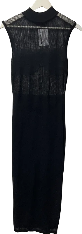 Misspap Black Beach Knit Maxi Dress UK 6Mini Dress