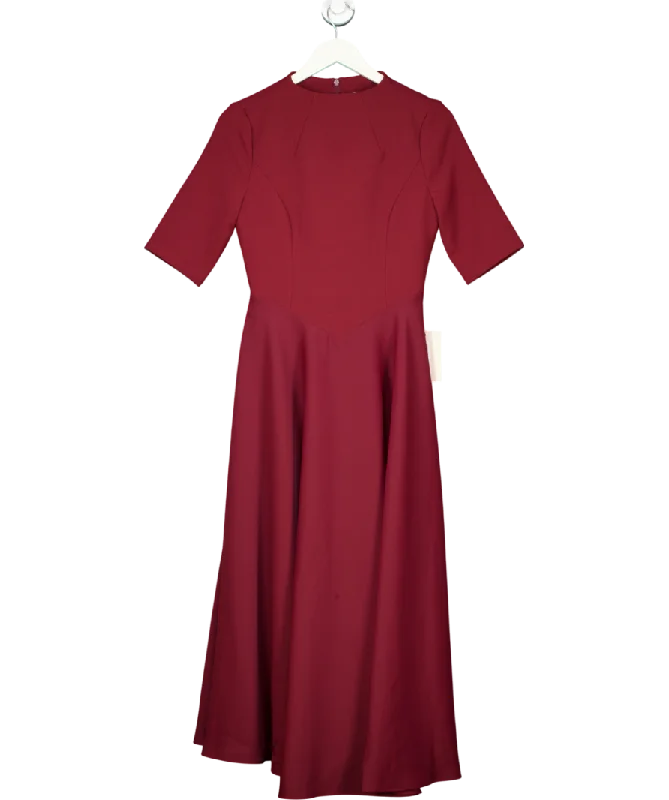 Odd Muse Red The Ultimate Muse Half Length Sleeve Midi Dress UK SFleece-lined Dress