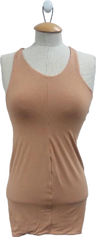 Oh Polly Beige Cross Back TMini dress UK 10Fleece-lined Dress