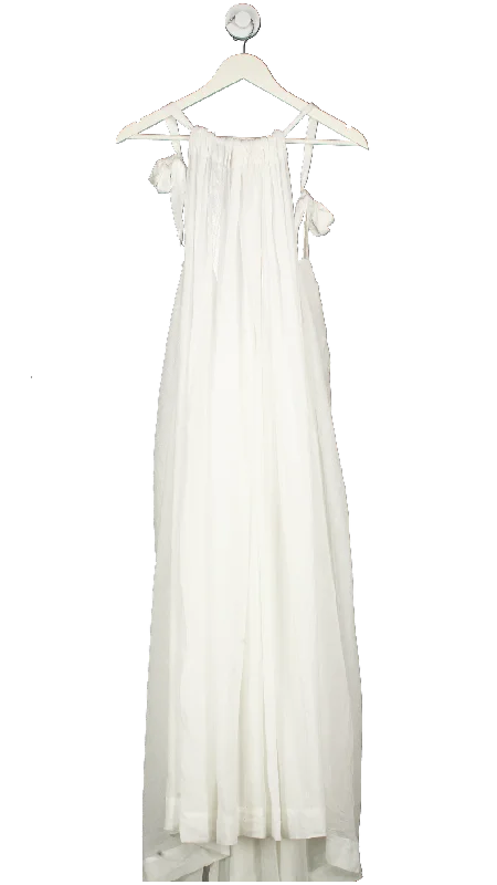 Pitusa White Low Back Satin Strap Maxi Dress One SizeKimono Dress