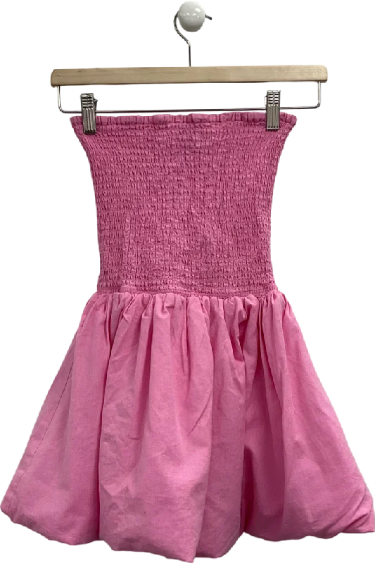 PrettyLittleThing Pink Bandeau Puffball Mini Dress UK 8Prom Dress