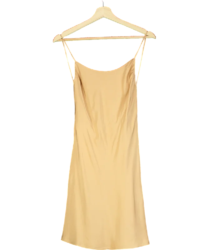 Studio Mantis Beige Backless Short Slip dress UK XSReflective Dress