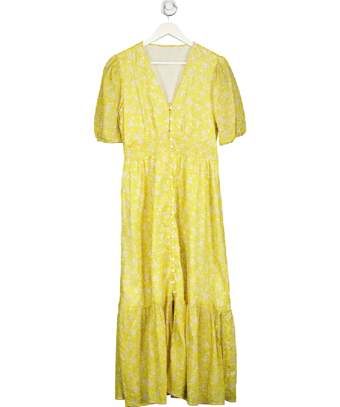 Yellow Floral Dress UK MAthletic Dress