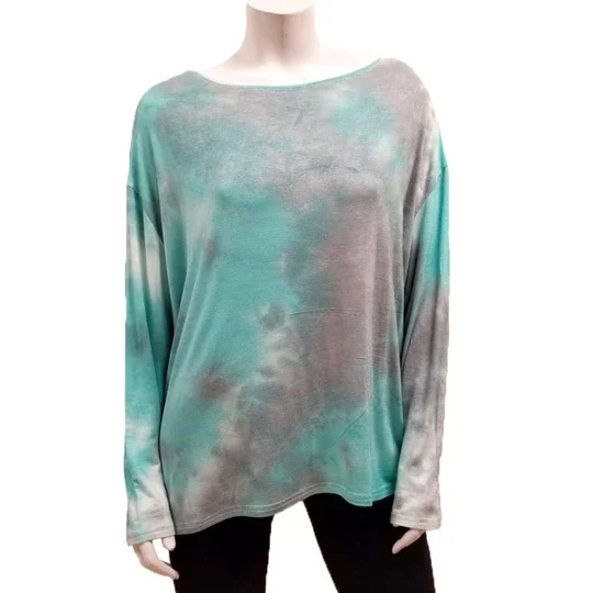 Gilmour Sale, RT-1045 Rayon Tie Dye Blouson Tee, 50% Off Regular PriceTunicTopTide