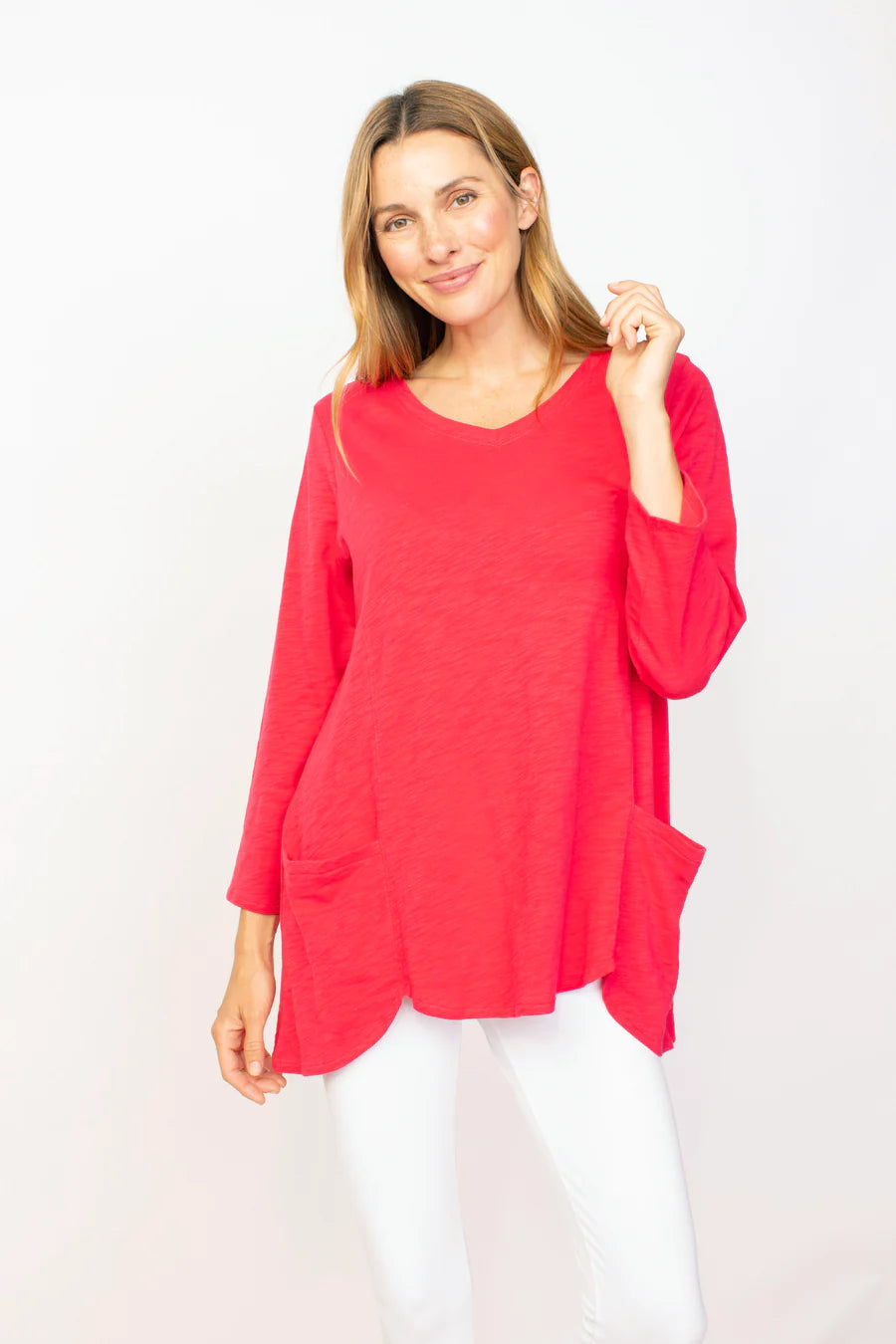 Habitat, 27637 Pocket V-Neck Tunic, RoseTunicTopSphinx