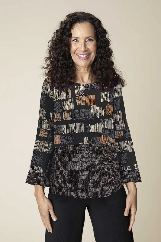 Habitat, 35018 Side Button Tunic Mix, BlackTunicTopGeo