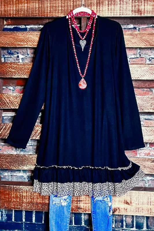 DARLING DAY DREAM LONG TUNIC IN BLACKTunicTopEmerald