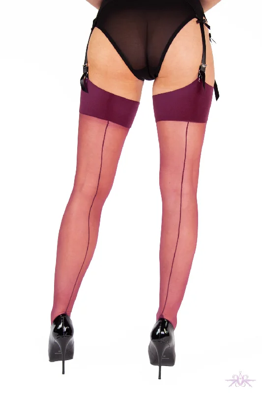 TightlegPlayful Promises Grape Vintage Seamed Stockings